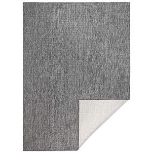 bougari Binnen & buiten omkeerbaar tapijt Miami grijs crème, 80x150 cm