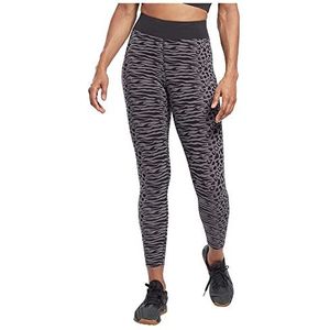 Reebok Dames moderne safari katoenen legging, Nacht Zwart/Puur Grijs 6, S