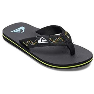 Quiksilver Jongens Molokai Stitchy Sandalen, Black Black Green, 39 EU