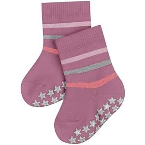 FALKE Uniseks-baby Stopper sokken Multi Stripe B HP Katoen Noppen op de zool 1 Paar, Roze (English Rose 8731), 74-80