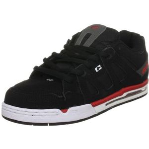 Globe Optie GBOPTION Unisex - Sportieve sneakers voor volwassenen, zwart zwart houtskool rood 10014, 42.5 EU