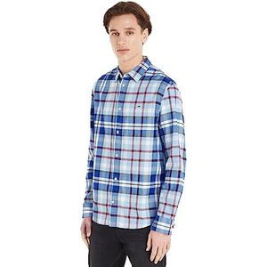 Tommy Jeans Jurk Shirts, Chambray Blauw Ruit, XS