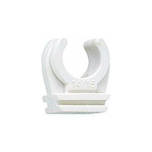 Index Nylon buisclip AB-IN voor PVC-buis, stalen buis, koperen buis, UV-bestendig, polyamide 6.6, messing schroefdraadhuls M6, wit, 10 stuks Durchmesser 16 mm wit