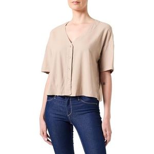 VMJESMILO 2/4 Shirt WVN GA NOOS, silver mink, XS