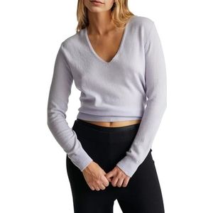 United Colors of Benetton T-shirt met V-hals M/L, Paars, XL