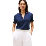Tommy Hilfiger - Poloshirt - Blauw - S/S - Dames