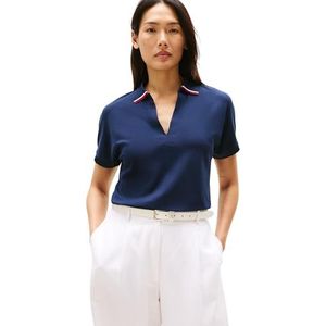 Tommy Hilfiger - Poloshirt - Blauw - S/S - Dames