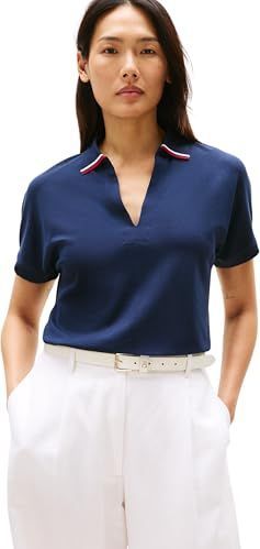 Tommy Hilfiger - Poloshirt - Blauw - S/S - Dames