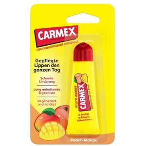 Carmex Classic Lippenbalsem Tube Peach Mango (verpakking van 12 stuks) - de originele medische lippenbalsem - hydraterend, beschermend en rustgevend voor droge en gebarsten lippen