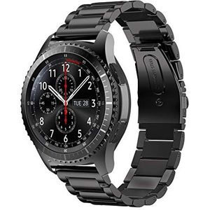 Syxinn Horlogebandje, 22 mm, roestvrij staal, metaal, vervanging, verstelbaar, strap, sportief, compatibel met Galaxy Watch 3 45 mm, Galaxy Watch 46 mm, Gear S3 Frontier/Classic