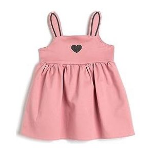Koton Babygirl Jumper Dress Applique Detail Geborduurd, roze (280), 12-18 maanden