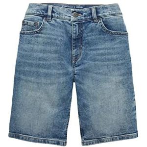 TOM TAILOR Jim Fit Jeans Shorts voor jongens en kinderen, 10118 - Used Light Stone Blue Denim, 128 cm