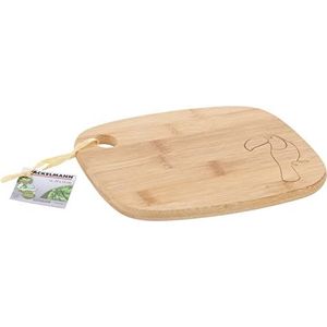 Fackelmann Snijplank TROPICAL, bamboe snijplank met toekan-gravure, ontbijt- of broodplank, breuk- en snijbestendige houten planken (kleur: bruin), hoeveelheid: 1 stuk