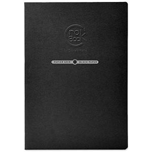 Clairefontaine - Ref 60317C - Crok'Book Portrait Staplebound Sketchbook - A3 (42 x 29,7cm), 120 grams papier, zuurvrij, pH neutraal, 20 zwarte vellen - zwarte omslag