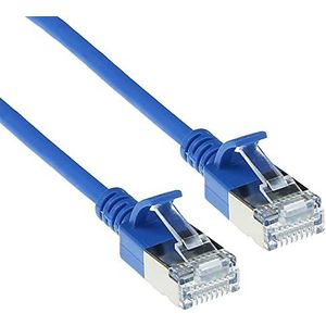ACT CAT6a Netwerkkabel, U/FTP LSZH LAN Kabel Dun 3.8mm Slimline, Flexibele Snagless CAT 6a Kabel Met RJ45 Connector, Voor Gebruik In Datacenters, 5 Meter, Blauw - DC7605