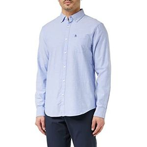 ORIGINAL PENGUIN Heren Ls Eco Oxford W Stre Shirt, Amparo Blauw, XL