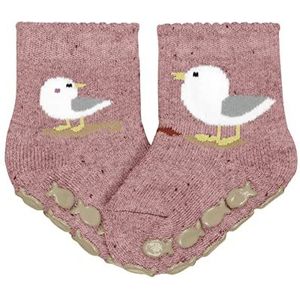 FALKE Uniseks-baby Slippersok Seagulls B HP Katoen Viscose Zijde Noppen op de zool 1 Paar, Roze (Heather Pink Melange 8386), 62-68