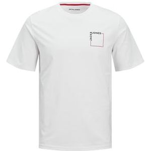 Jack & Jones Jjverner Tee Ss Crew Neck, wit, S