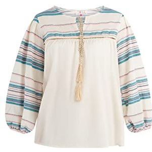 ZITHA Damesblouse 21325638-ZI01, roze turquoise wolwit, L, Roze Turquoise Wolwit, L