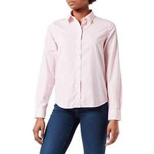 GANT Dames Reg Broadcloth Gestreept Shirt Blouse, Preppy pink., 42