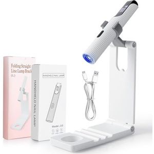 Romon UV-lamp voor gelnagels, USB-oplaadbaar en draagbaar, 3 W, mini-uv-lamp voor gelnagels met standaard, 20/60 timer, nageldroger thuis