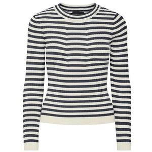 Pieces - Pccrista Ls O-Neck Knit Noos - Trui - Rood - Gebreid