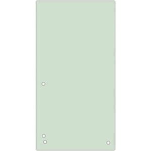 DONAU Set van 100 scheidingsstroken, kleur: groen, 1/3 A4, 190 g/m² gerecycled karton, 4-voudige perforatie, 23,5 x 10,5 cm, geperforeerd, tabbladen, tabbladen, tabbladen, tabbladen, made in EU