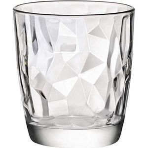 Bormioli Rocco 350200 Diamond Trasparente waterglas, 305 ml, glas, transparant, 6 stuks