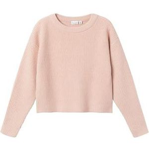 NAME IT Meisjes Nkfvajsa Ls Short Knit Gebreide Trui, sepia rose, 122-128