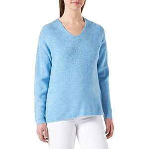 Vero Moda Vmcrewlefile Ls V-hals Blouse Noos dames Gebreide trui,Blauwe Bell/Detail: melange,XS