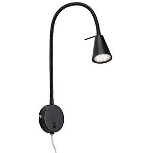 Briloner Leuchten COMFORT LIGHT Wandlamp met Zwanenhals - LED - 4W - incl Flexarm - GU10 - Zwart