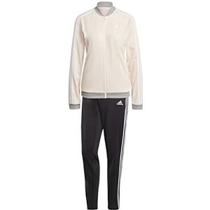 adidas Dames Essentials 3-Stripes Track Suit, Black/Wonder Quartz/White/Medium Grey Heather, XXS