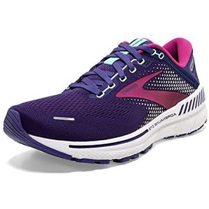 Brooks Adrenaline GTS 22 Hardloopschoenen voor dames, marineblauw Yucca Roze, 41 EU Stretta