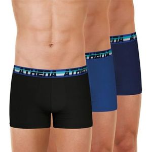 Athéna Katoenen ondergoed voor heren, zwart/blauw/marineblauw, XL