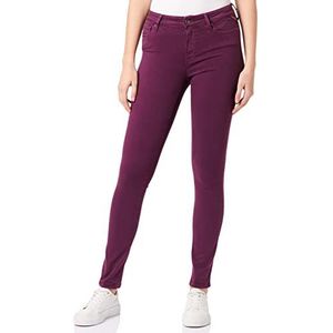 Replay Dames Jeans New Luz Skinny-Fit met Power Stretch, 923 Burgundy, 27W x 28L