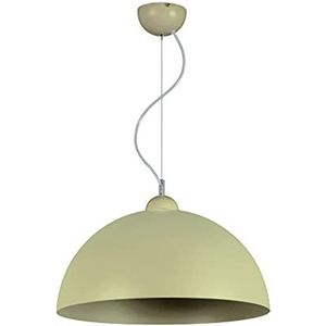 Moderne hanglamp Luna kleur zand van gepoedercoat metaal, minimalistische industriële stijl met neutrale kleur fitting E27 LED voor keuken, slaapkamer, woonkamer, diameter 50 cm