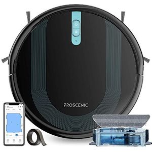 Proscenic 850T robotstofzuiger, zuigkracht 3000 Pa Siri & IFTTT & APP & Alexa, elektrisch waterreservoir 2-in-1 voor de reiniging van huis/haar/stof/vloerwisser