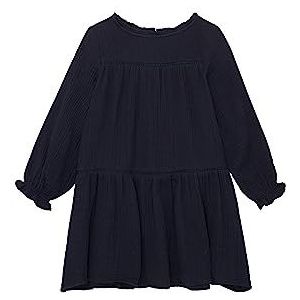 TOM TAILOR mousseline volant jurk voor meisjes, 10668-sky Captain Blue, 104/110 cm