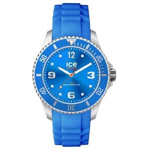 Ice-Watch - ICE steel Blue forever - Mannen zilver horloge met siliconen band - 020361 (Small)
