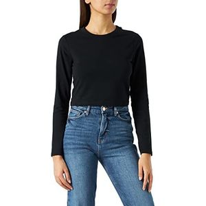 Urban Classics Dames Dames Dames Organic Cropped Longsleeve T-Shirt, zwart, XS