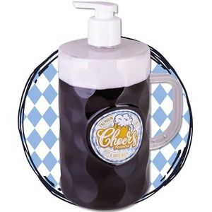 Accentra Zeepdispenser in bierpul design, handzeep Cheers in bierlook, met 720 ml handzeep in schuimpompdispenser, vloeibare zeep, geur: berk & ceder, cadeau-idee voor mannen en bierdrinkers
