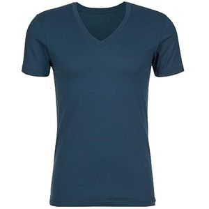 CALIDA Heren Evolution T-shirt V-hals onderhemd, Saragossa Blauw, 46/48 NL