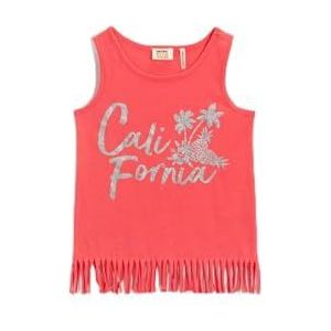 Koton Girls Bedrukte tanktop van katoen, koraal (402), 4-5 Jaar