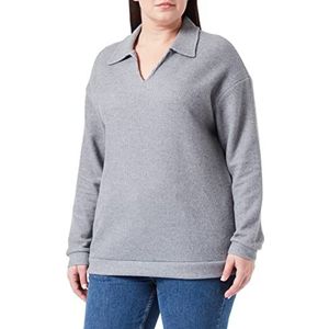 TRIANGLE Dames sweatshirt met opstaande kraag, grafietgrijs, 50