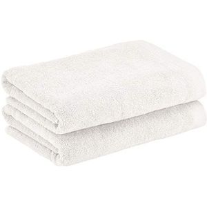 Heckett Lane Bath Shower Towel, 100% Cotton, Off-White, 70 x 140 Cm, 2.0 Pieces