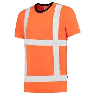 Tricorp 103005 Safety EN ISO 20471 Birdseye T-shirt, 50% polyester/50% polyester, CoolDry, 180 g/m², fluororanje, maat M