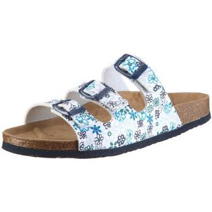Dr. Brinkmann Dames 700482 slippers, wit, blauw, wit, 37 EU