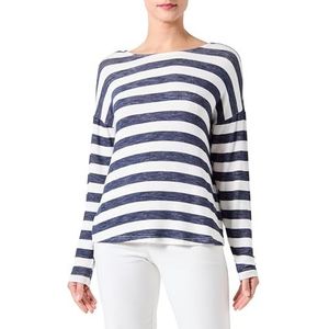 ONLY Dames Onllira L/S String Top JRS shirt met lange mouwen, Dress Blues/Stripes: cloud dancer, L