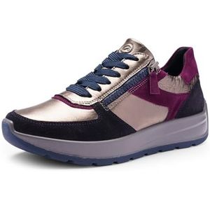 ara Dames New York sneakers, blauw, kasjmier, paars, 41 EU breed, blauw kasjmier paars, 41 EU Breed