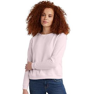 Hanes Women's V-Notch Pullover Fleece Sweatshirt, Pale Pink, S